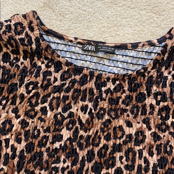 Zara leopard top. Fits s - Picture 7 of 8